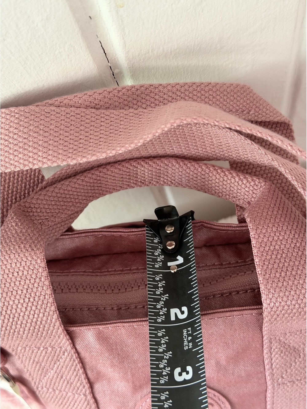 Kipling Small Dusty Rose Crossbody Bag with Adjustable Strap and Monkey Keychain - Picture 5 of 7
